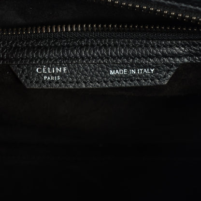 Celine Drummed Calfskin Micro Luggage Black 7 of 8