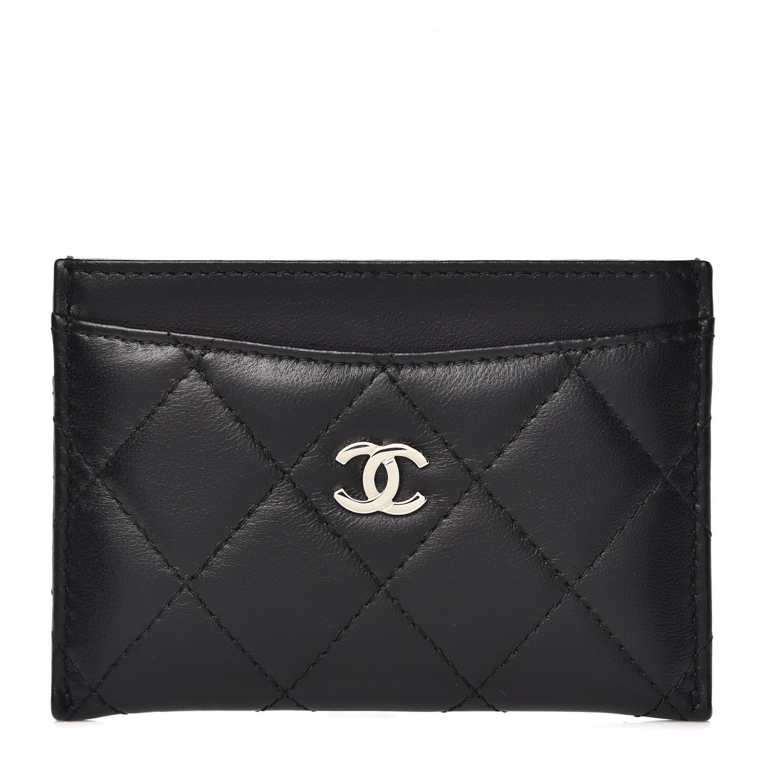 Chanel Lambskin Quilted Card Holder Black 1 of 9