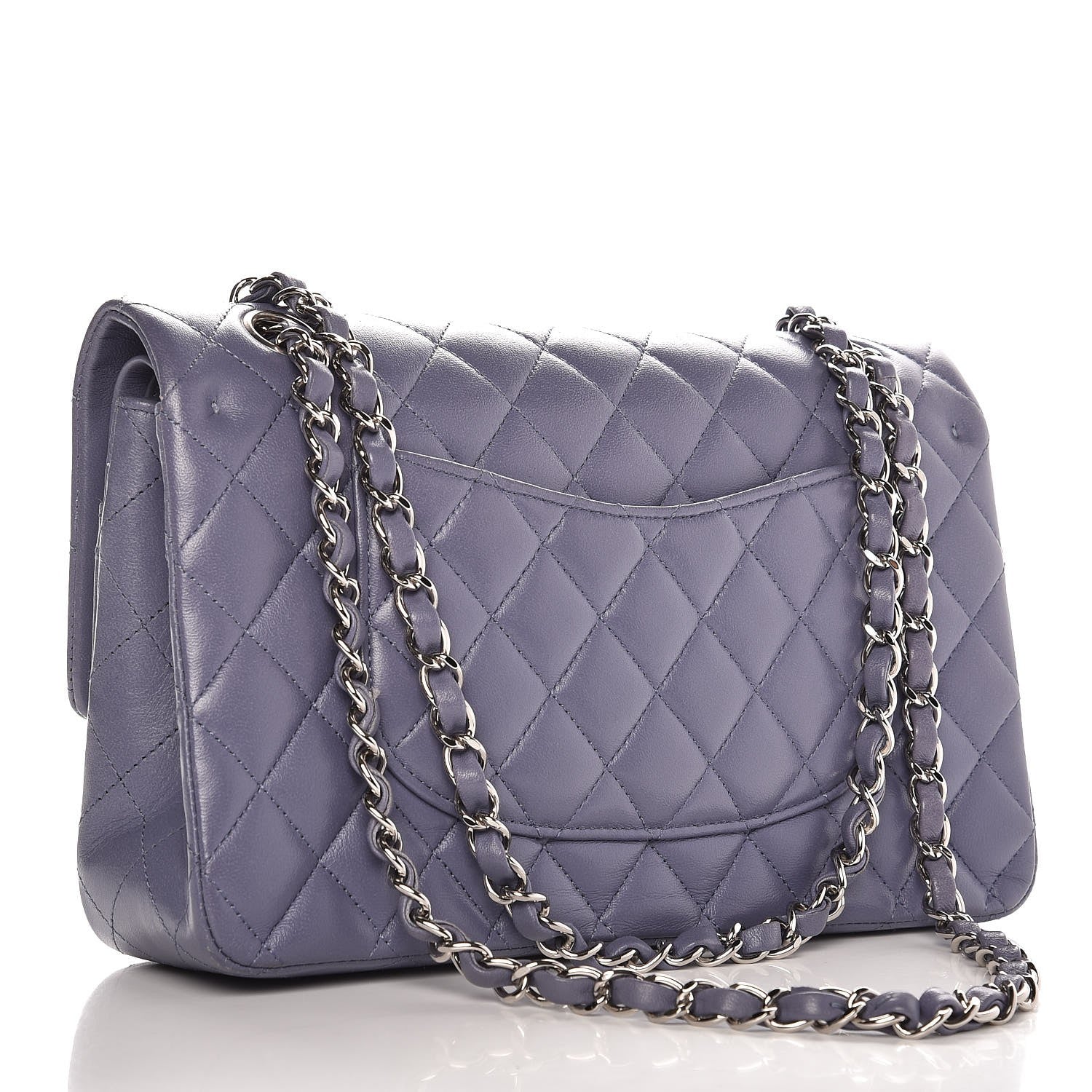 Chanel Lambskin Quilted Medium Double Flap Light Purple 4 of 16