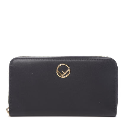 Fendi Vitello Liberty Lucido F is Fendi Zip Around Wallet Black 1 of 6