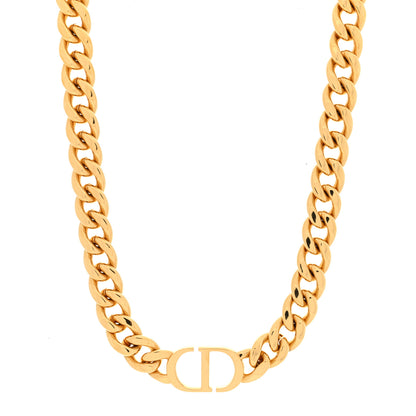 Christian Dior Metal CD Spikes Choker Necklace Gold 1 of 4