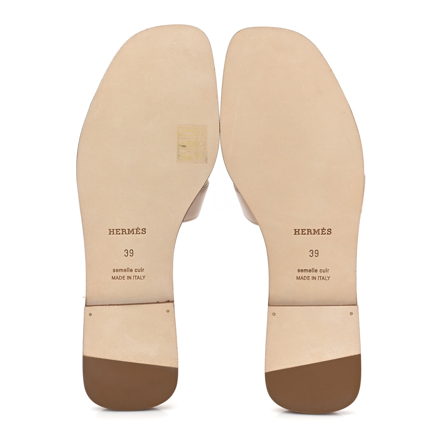 Box Calfskin Oran Sandals 39 Beige Nude