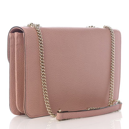 Gucci Dollar Calfskin Interlocking G Shoulder Bag Soft Pink 2 of 8