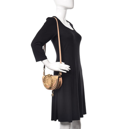 Chloe Suede Calfskin Constellation Studded Small Nile Bracelet Minaudiere Bag Blush Nude 2 of 10
