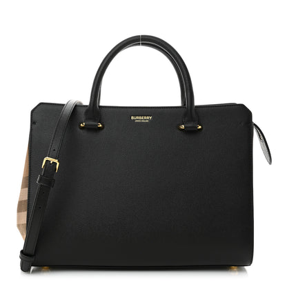 Burberry Calfskin Mega Check Small Banwell Tote Black 1 of 10