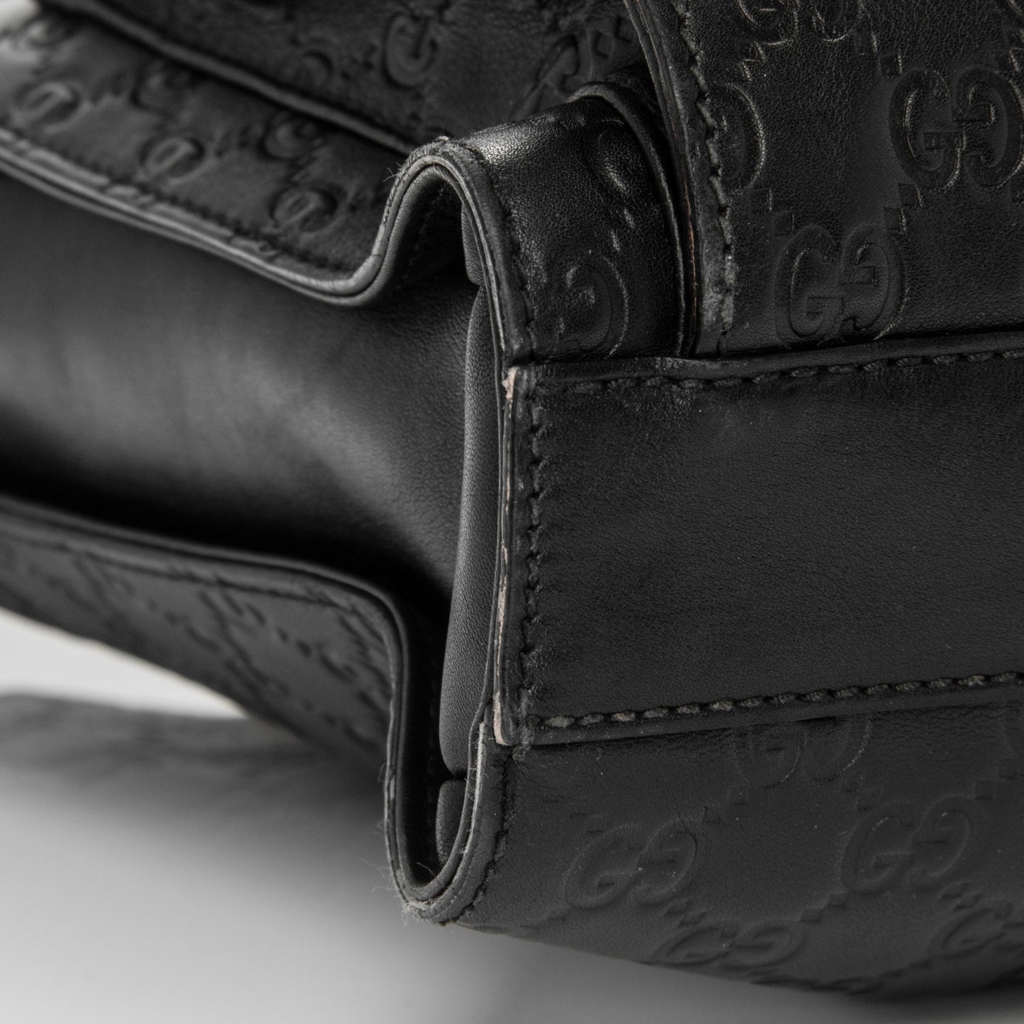 Guccissima Bamboo Messenger Bag Black