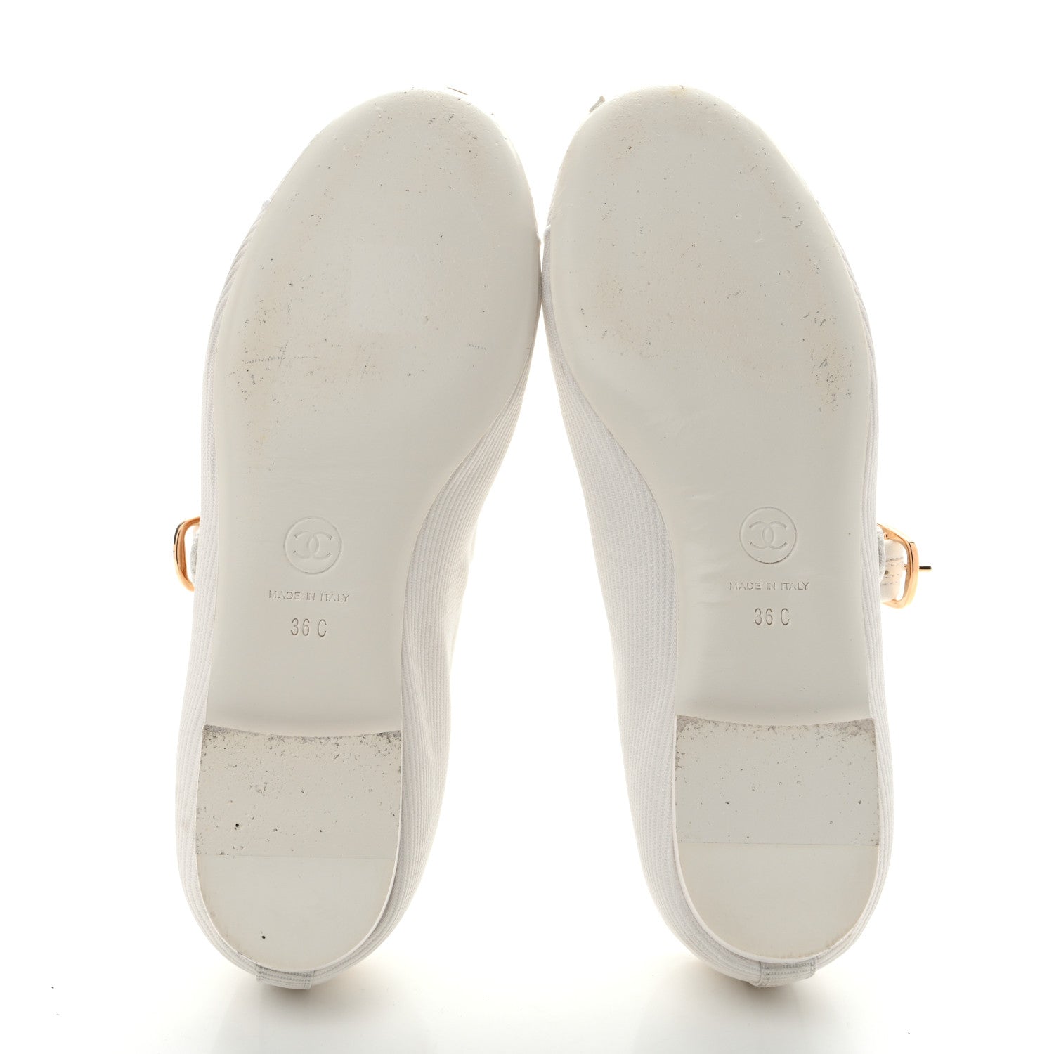 Chanel Canvas Mary Jane Flats 36 White 7 of 12