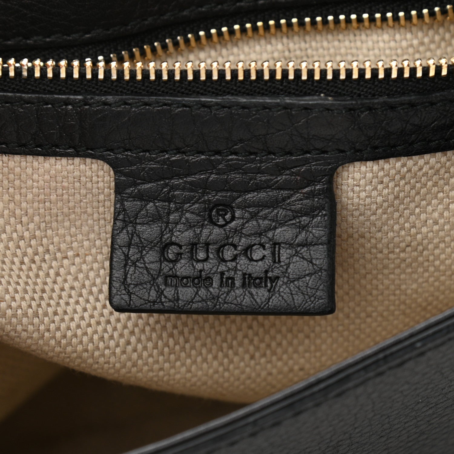 Gucci Pebbled Calfskin Medium Soho Flap Crossbody Black 6 of 14