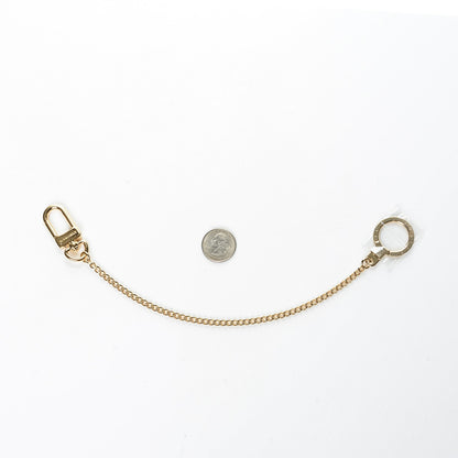 Louis Vuitton Metal Pochette Extender Key Ring Chain Gold 2 of 4