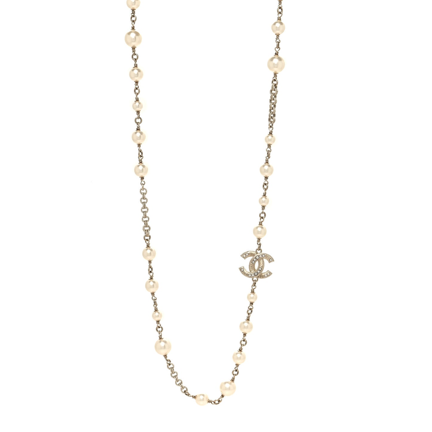 Pearl CC Necklace Light Gold