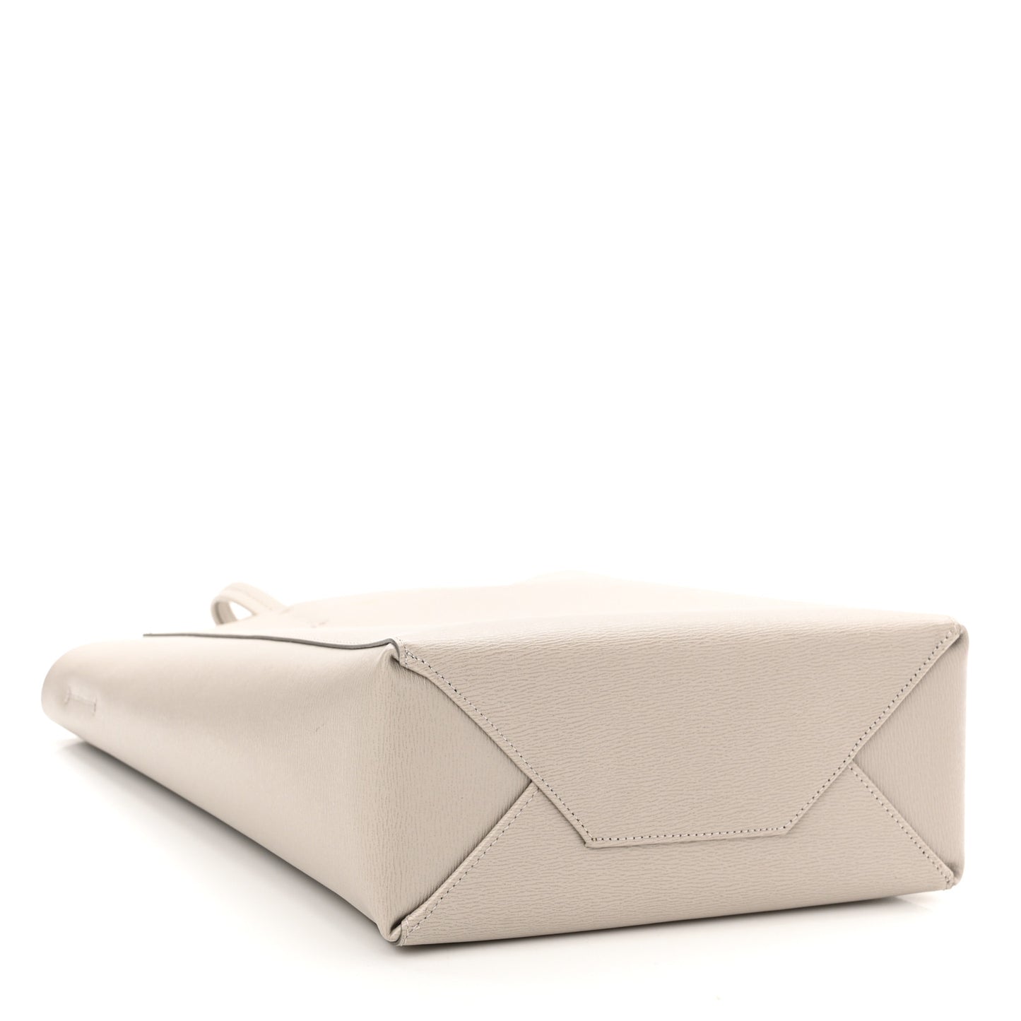 Grained Calfskin Small Vertical Cabas Clay