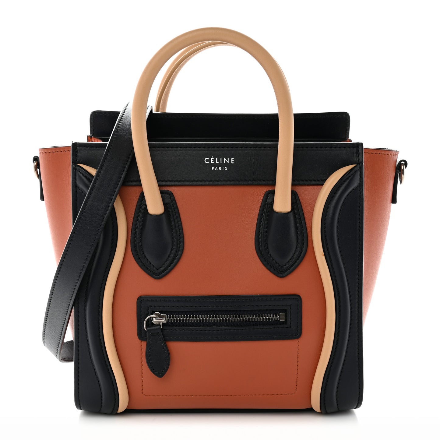 Smooth Calfskin Nano Tri-Color Luggage Brick