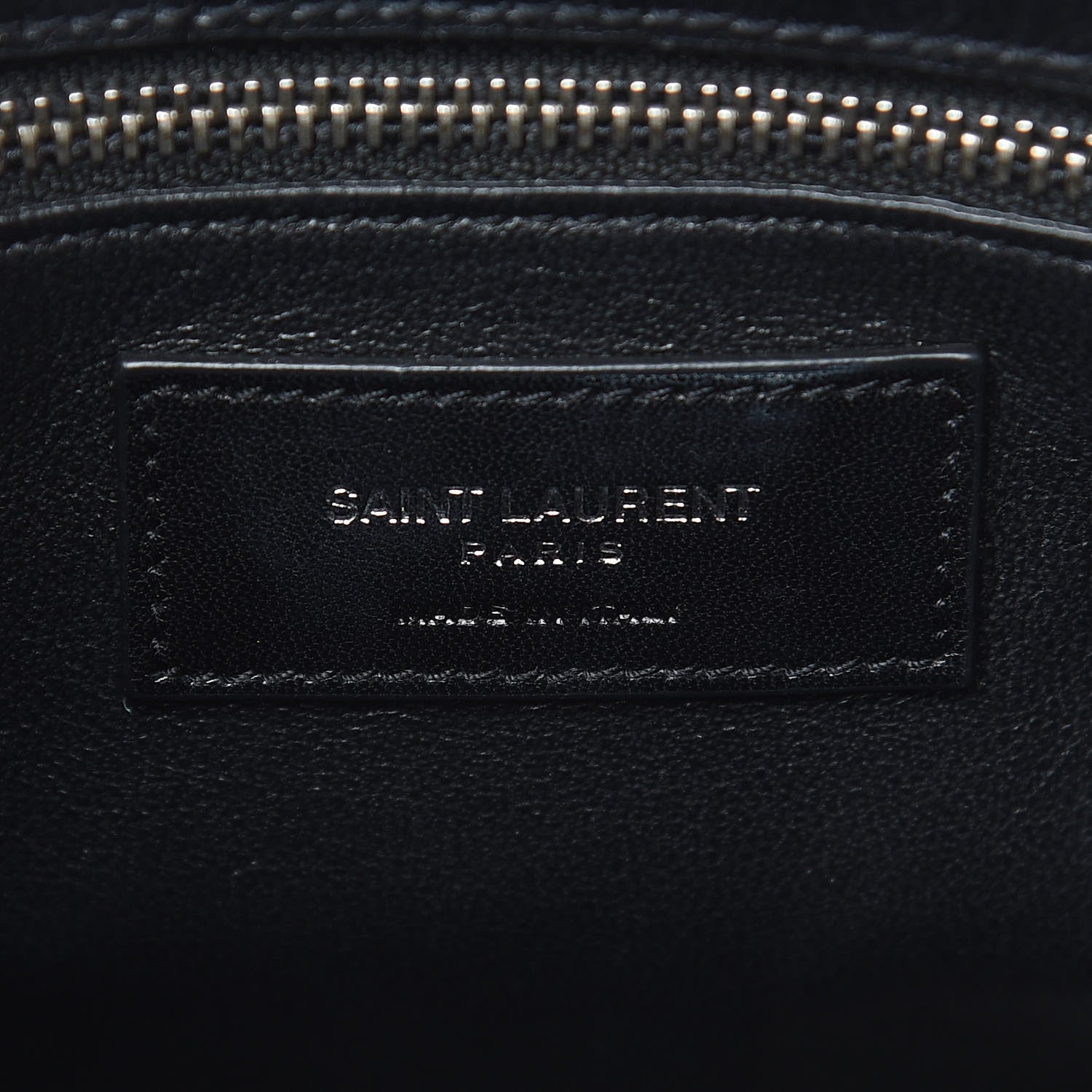 Saint Laurent Calfskin Crocodile Embossed Small Sac de Jour Black 6 of 11
