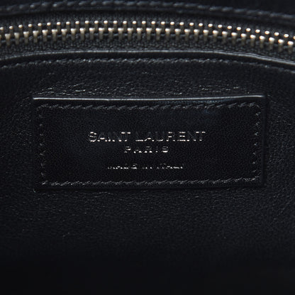 Saint Laurent Calfskin Crocodile Embossed Small Sac de Jour Black 6 of 11