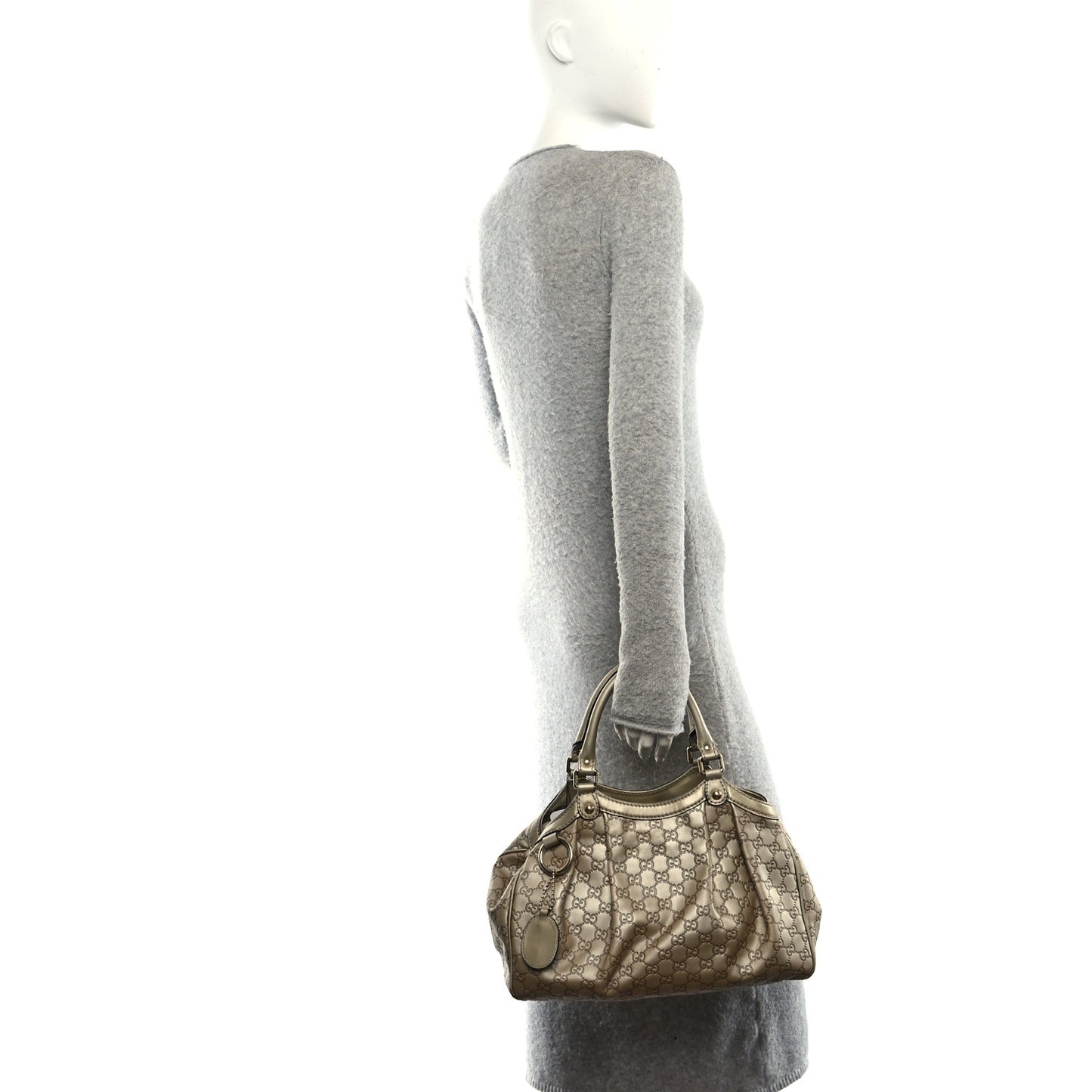 Guccissima Medium Sukey Tote Champagne