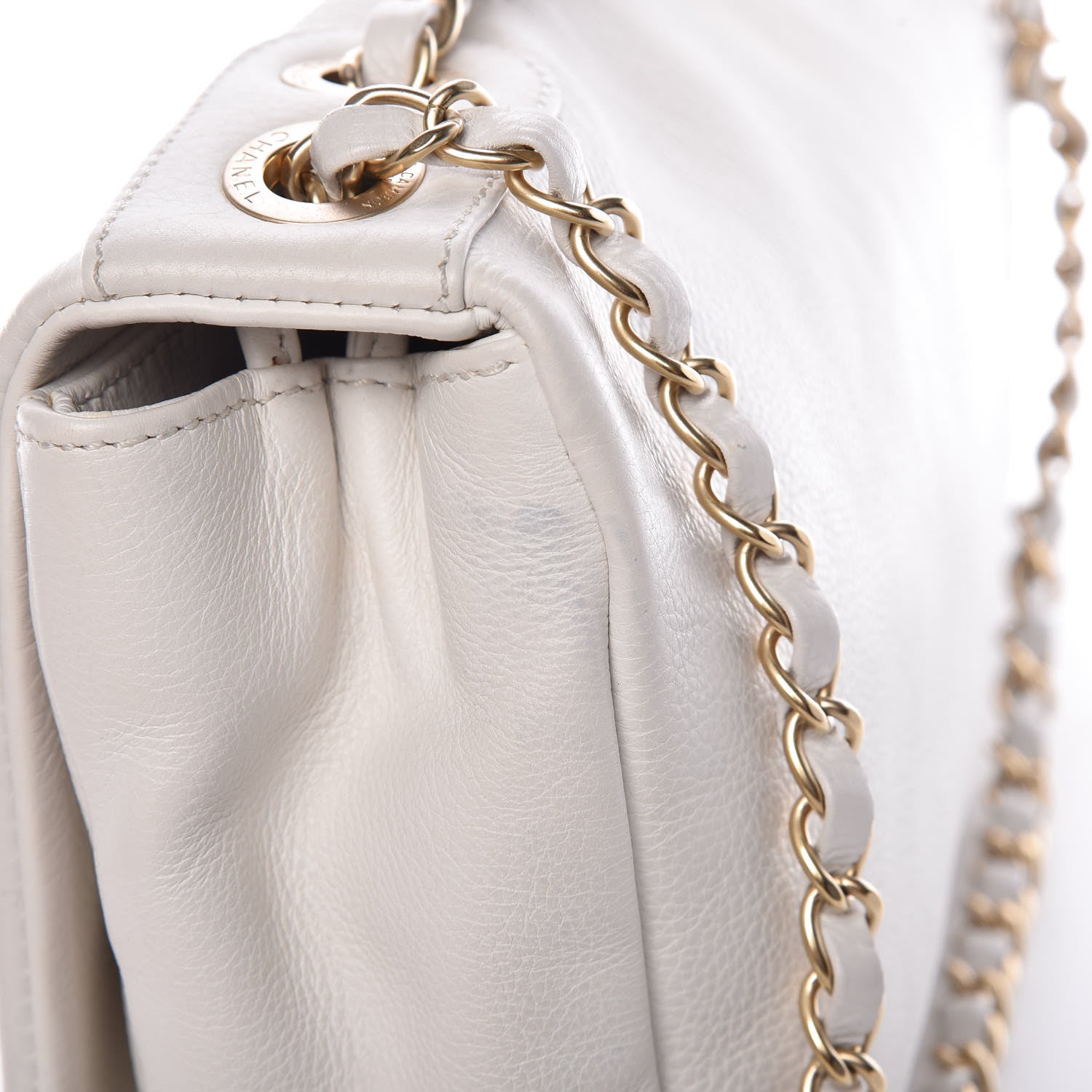 Chanel Calfskin Metal Mosaic Flap White 14 of 17