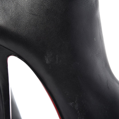Christian Louboutin Kid Leather Ankle Boots Booties Heels 40 Black 10 of 12