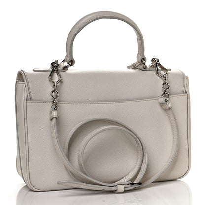 Prada Saffiano Lux Sound Top Handle Pomice 2 of 9