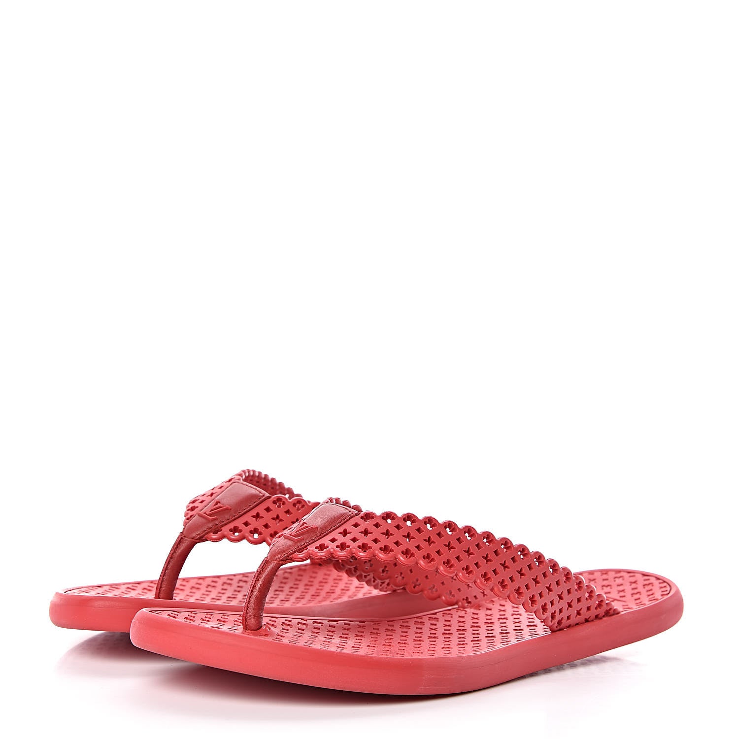Louis Vuitton Rubber Tatoo Thong Sandals 39 Rouge 3 of 11