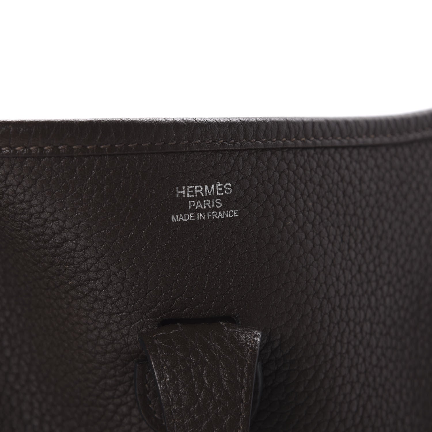 Hermes Taurillon Clemence Evelyne III PM Chocolate 8 of 9