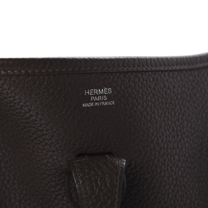 Hermes Taurillon Clemence Evelyne III PM Chocolate 8 of 9