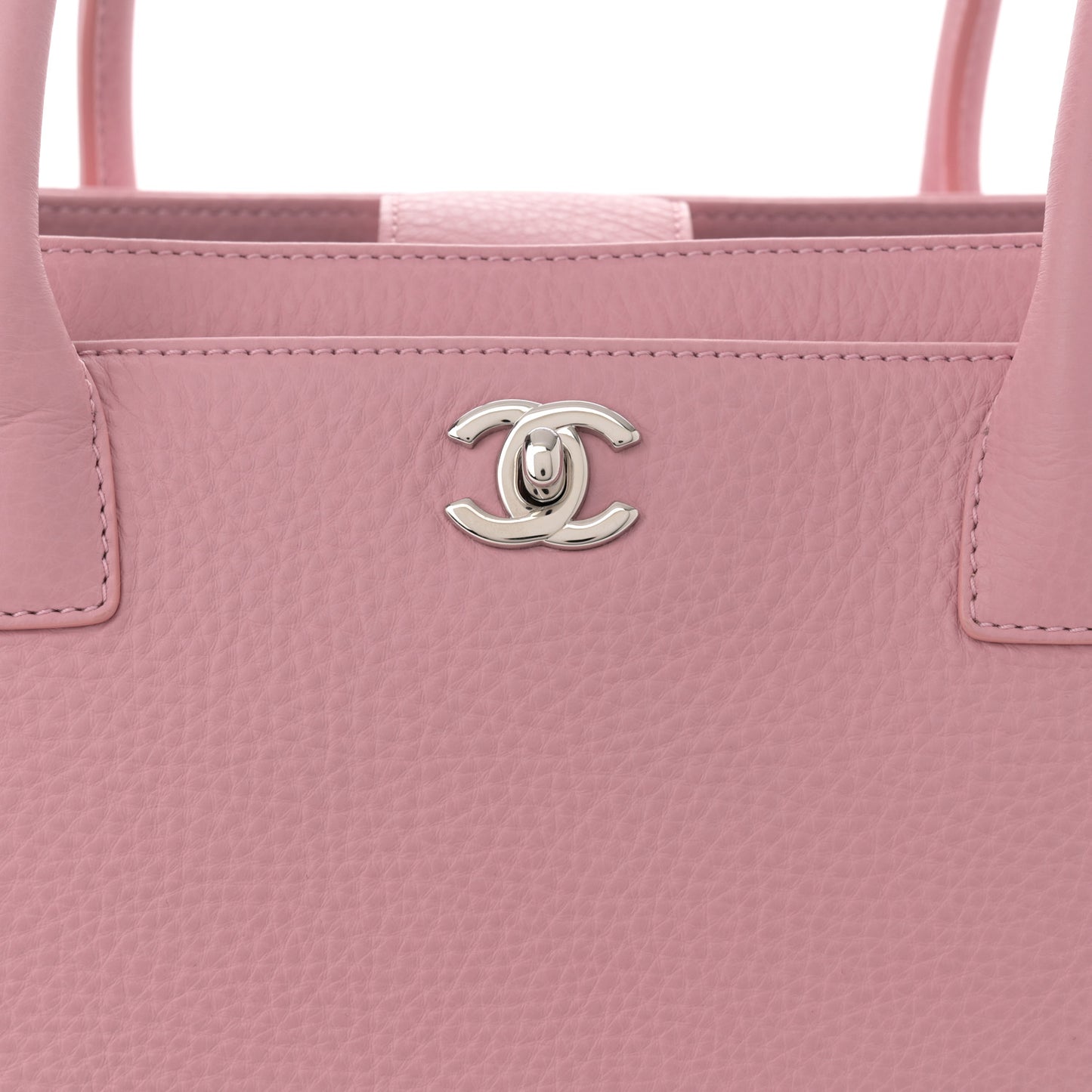 Calfskin Cerf Executive Shopper Tote Pink
