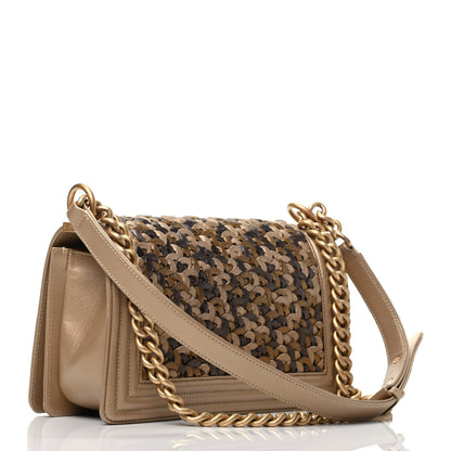 Chanel Metallic Lambskin Medium Scaled Boy Flap Gold 2 of 8