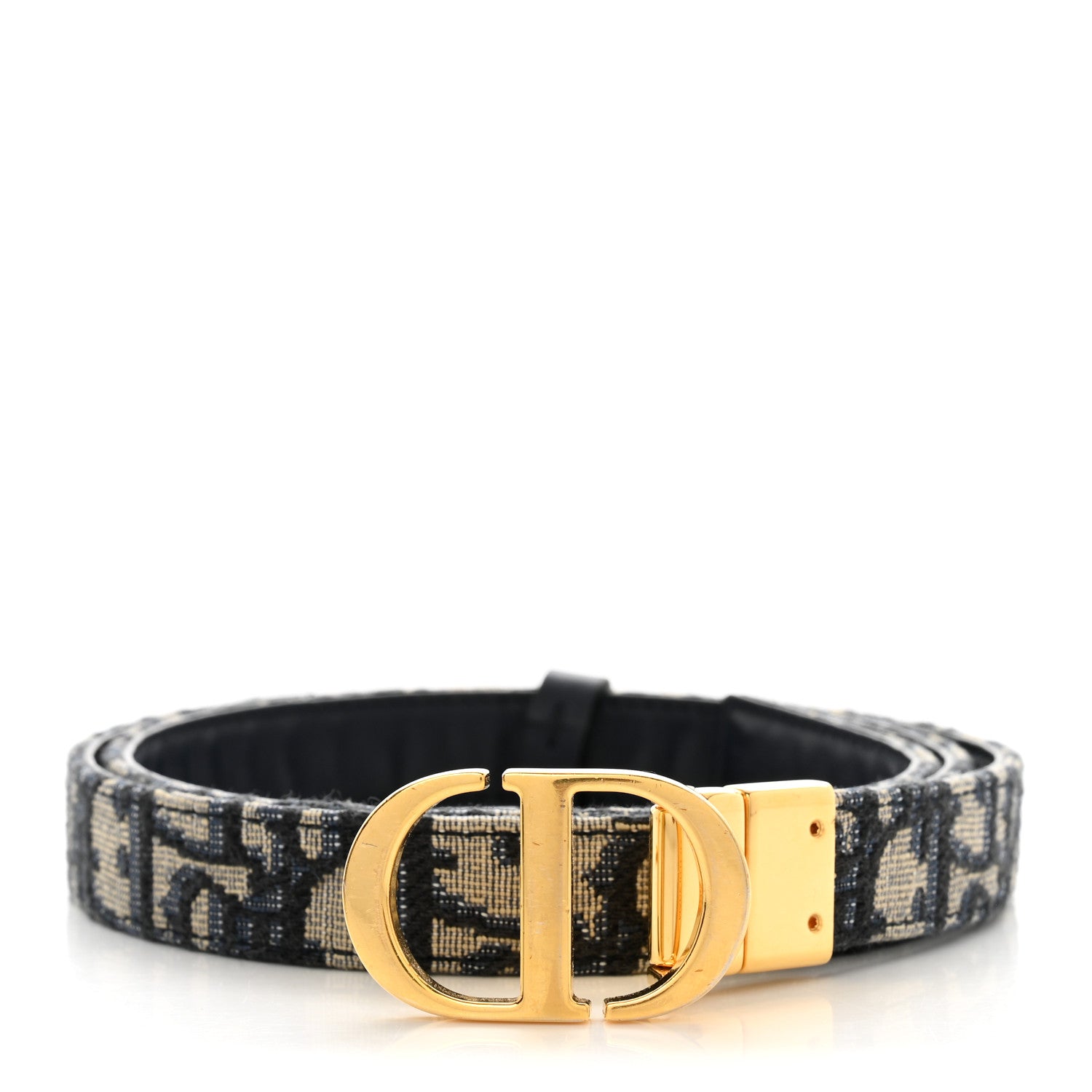 Christian Dior Oblique 30 Montaigne 35mm Belt 85/34 Blue 1 of 6