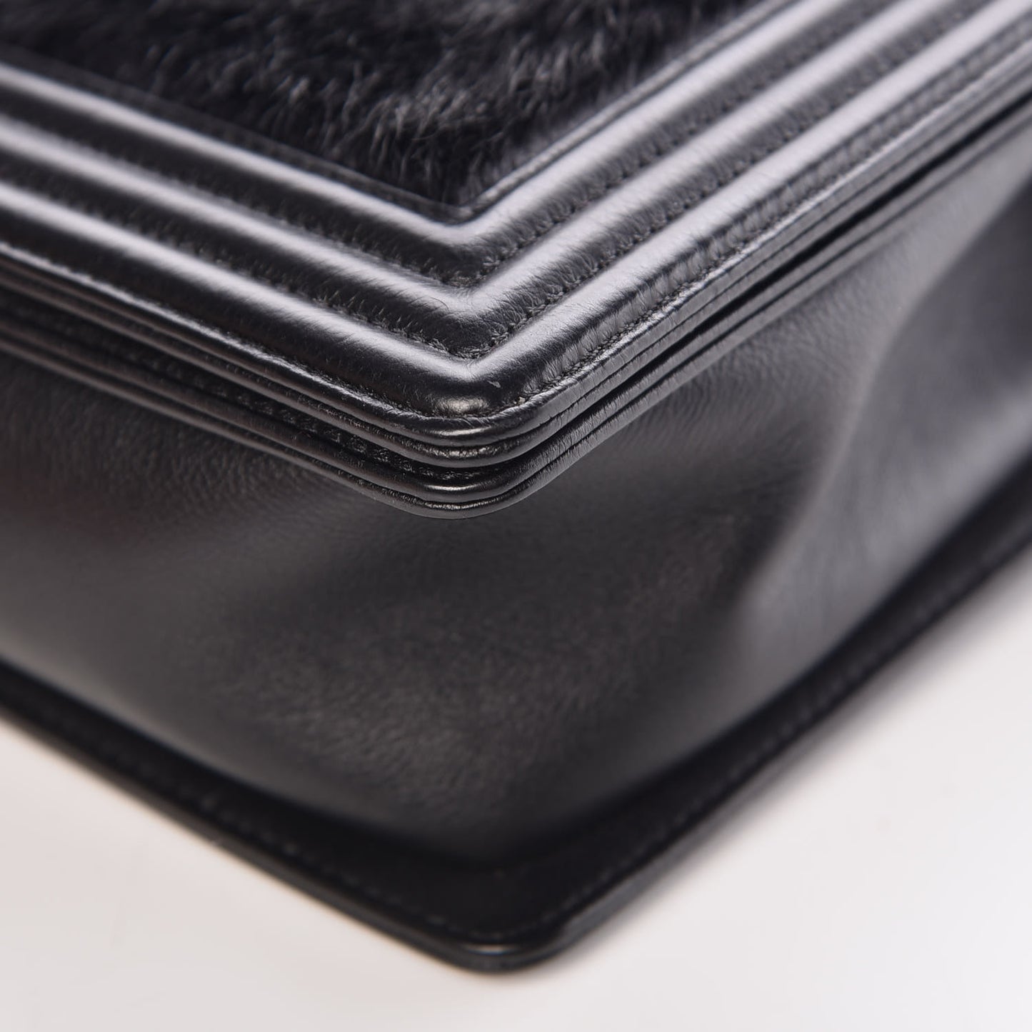 Goat Hair New Medium Boy Flap Black