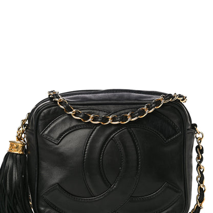 Chanel Lambskin CC Tassel Camera Case Black 9 of 19
