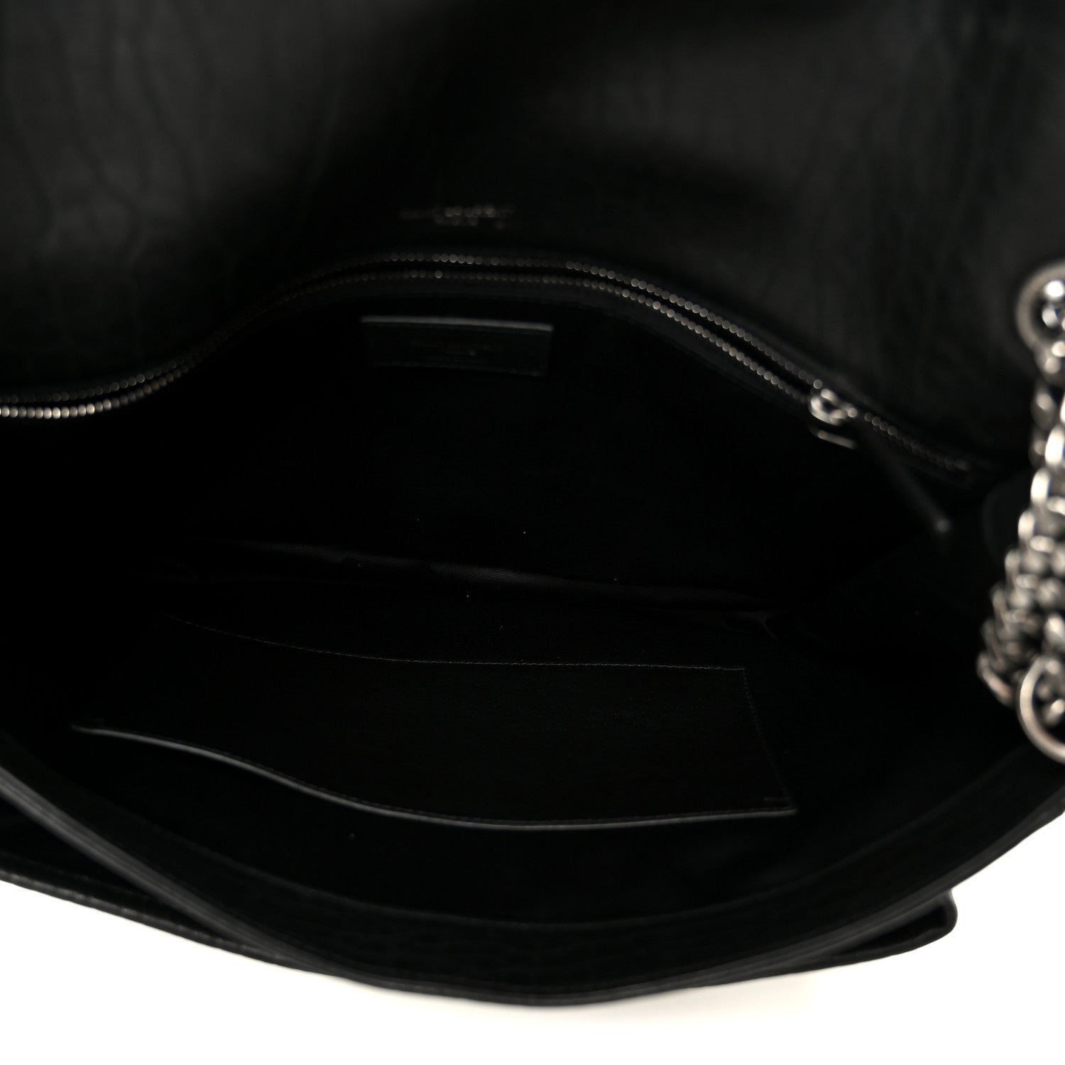 Saint Laurent Grained Lambskin Monogram Large Niki Chain Satchel Black 5 of 11