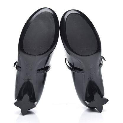 Louis Vuitton Patent Uniformes Silhouette Pumps 37.5 Black 5 of 8