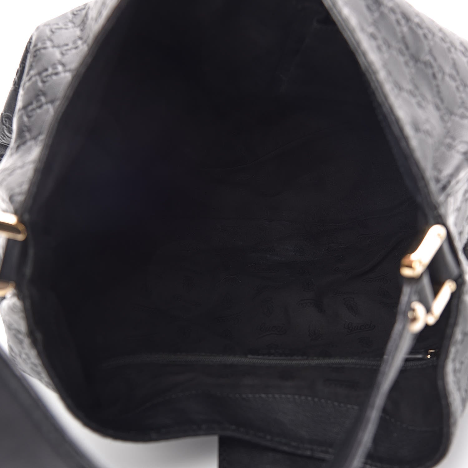 Gucci Guccissima Large New Ladies Web Hobo Black 5 of 10