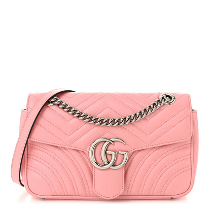 Gucci Calfskin Matelasse Medium GG Marmont Shoulder Bag Wild Rose 1 of 10