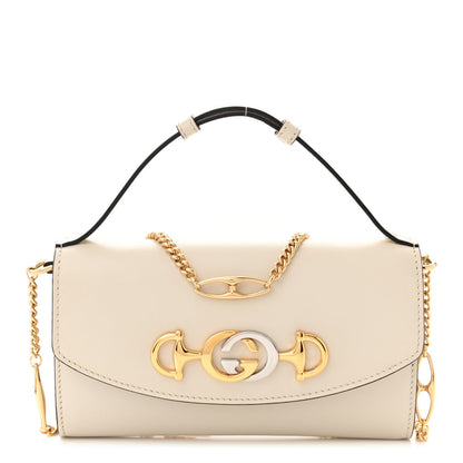 Gucci Smooth Calfskin Mini Zumi Shoulder Bag White 1 of 10