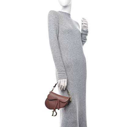 Christian Dior Calfskin Mini Saddle Bag Taupe 2 of 9