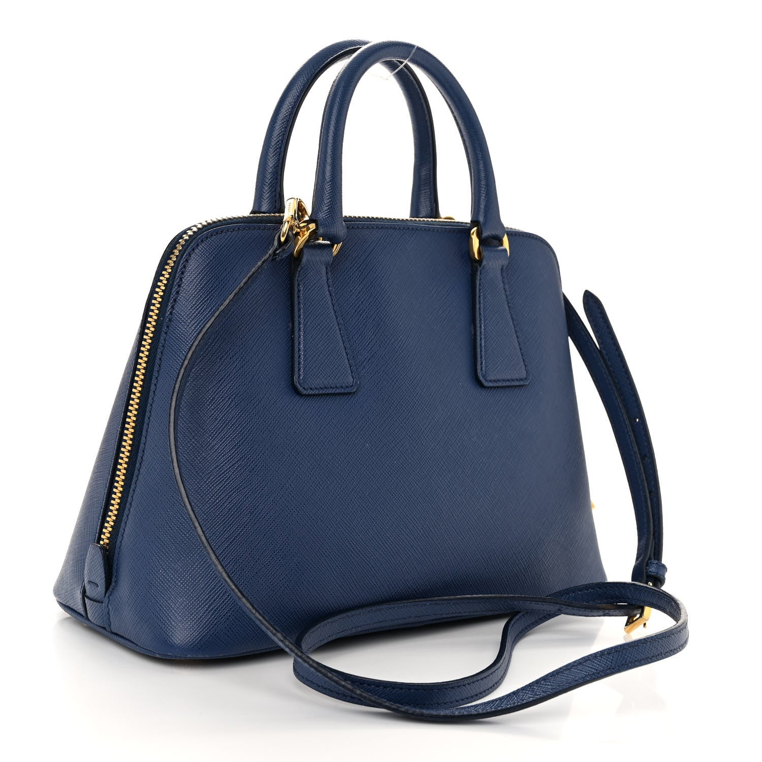 Prada Saffiano Lux Small Promenade Tote Bluette 3 of 10