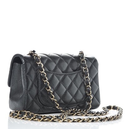 Chanel Caviar Quilted Mini Rectangular Flap Dark Charcoal 3 of 10