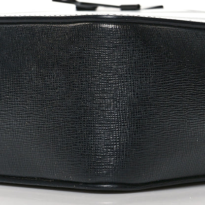 Off-White Saffiano Striped Diag Binder Belt Bag Black White 6 of 9