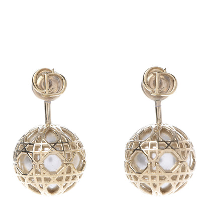 Christian Dior Pearl Secret Cannage Mise En Dior Tribales Earrings Gold 1 of 4