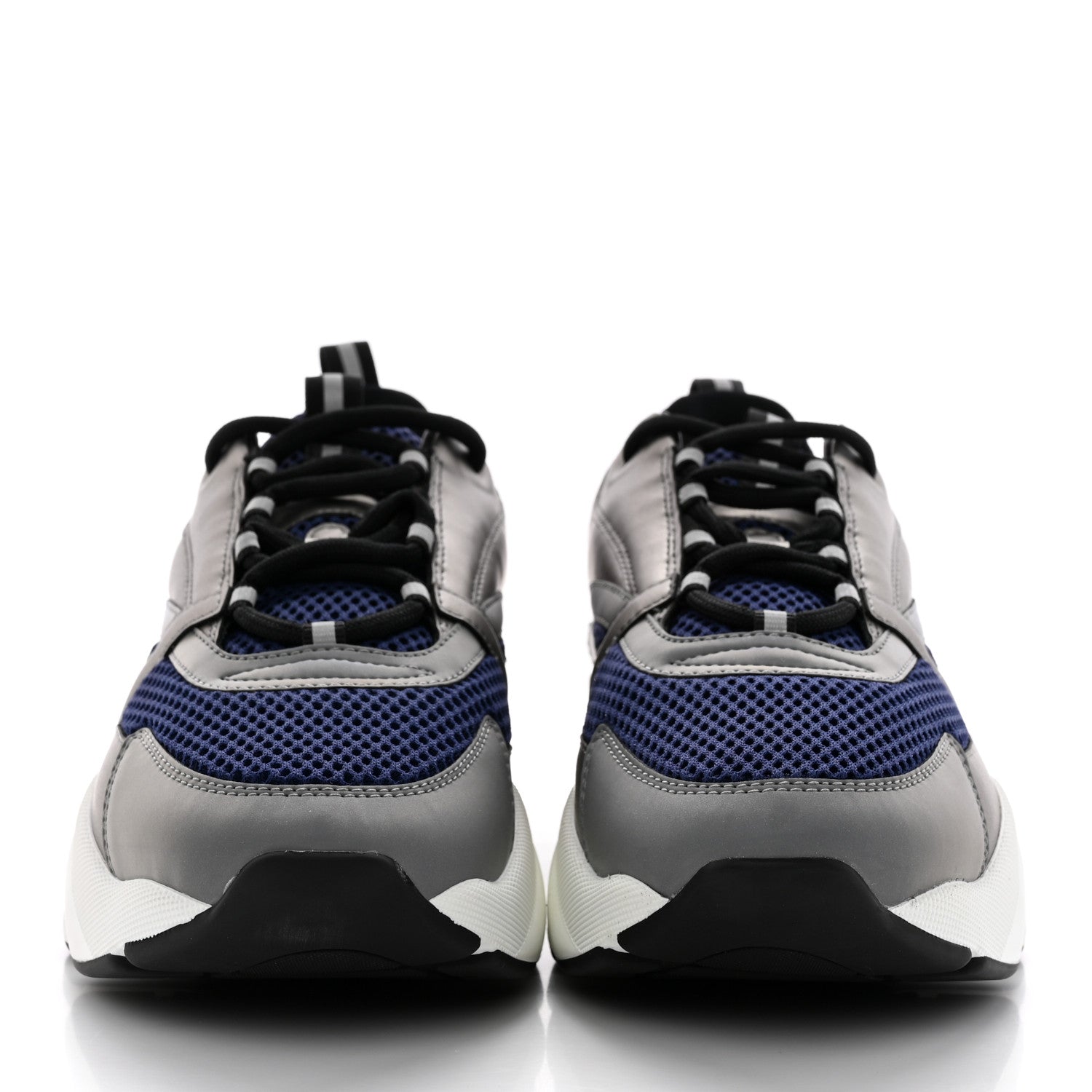 Christian Dior Technical Mesh Calfskin Mens B22 Sneakers 43 Blue Silver 2 of 13