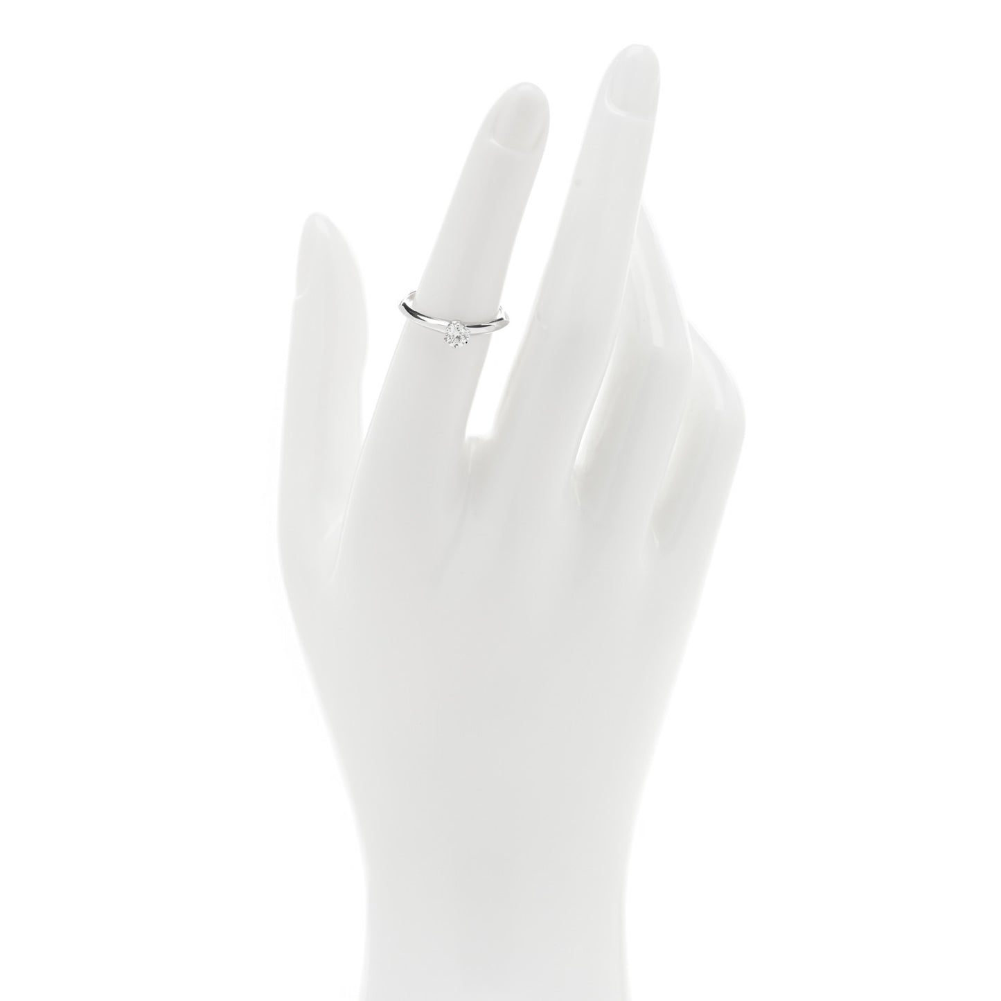 Platinum Diamond .26ct Solitaire Engagement Ring 50 5.5
