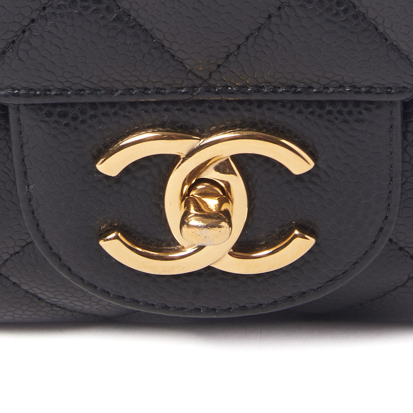 Caviar Quilted Maxi Double Flap Black