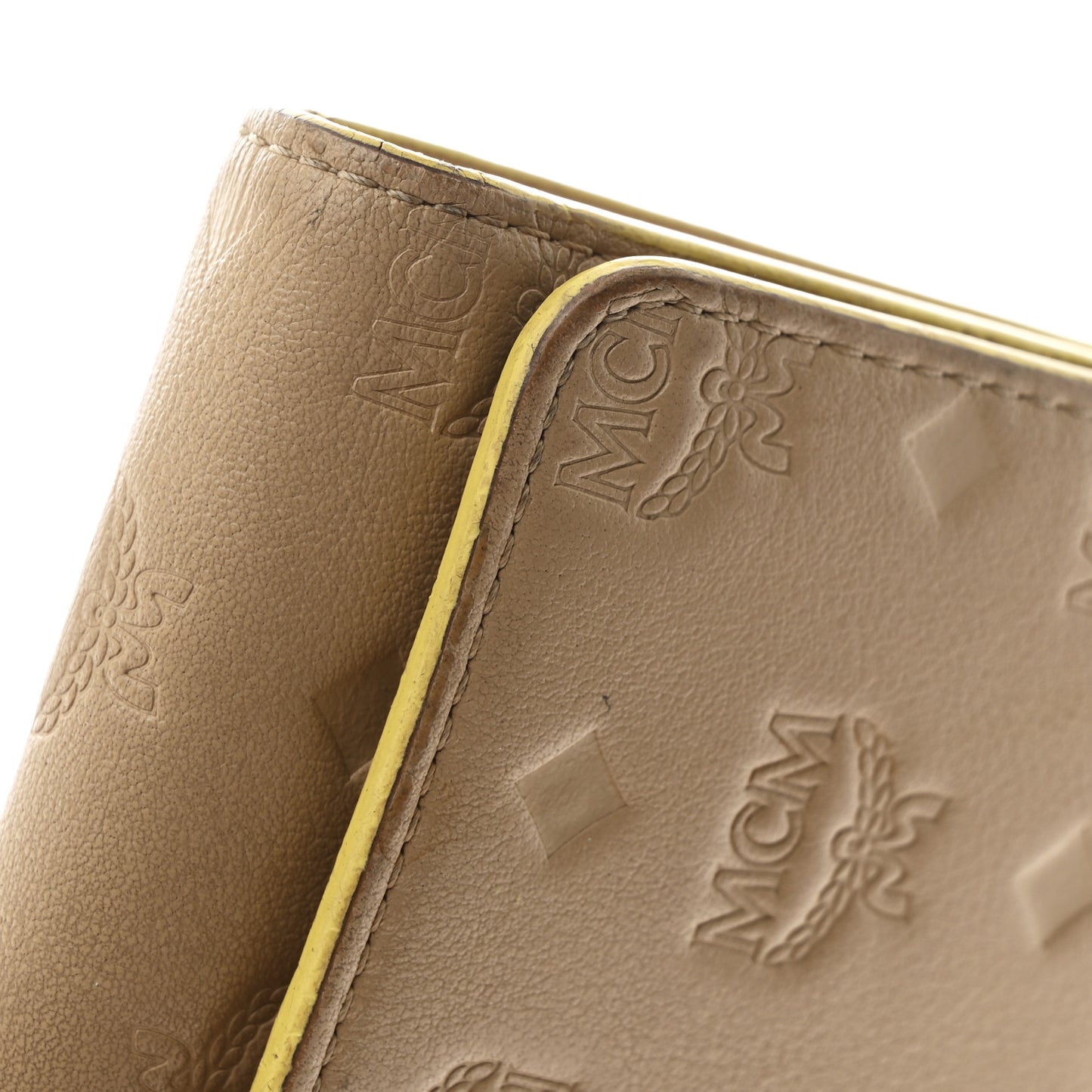 Calfskin Ottomar Klara Tri Fold Phone Wallet On Strap Croissant