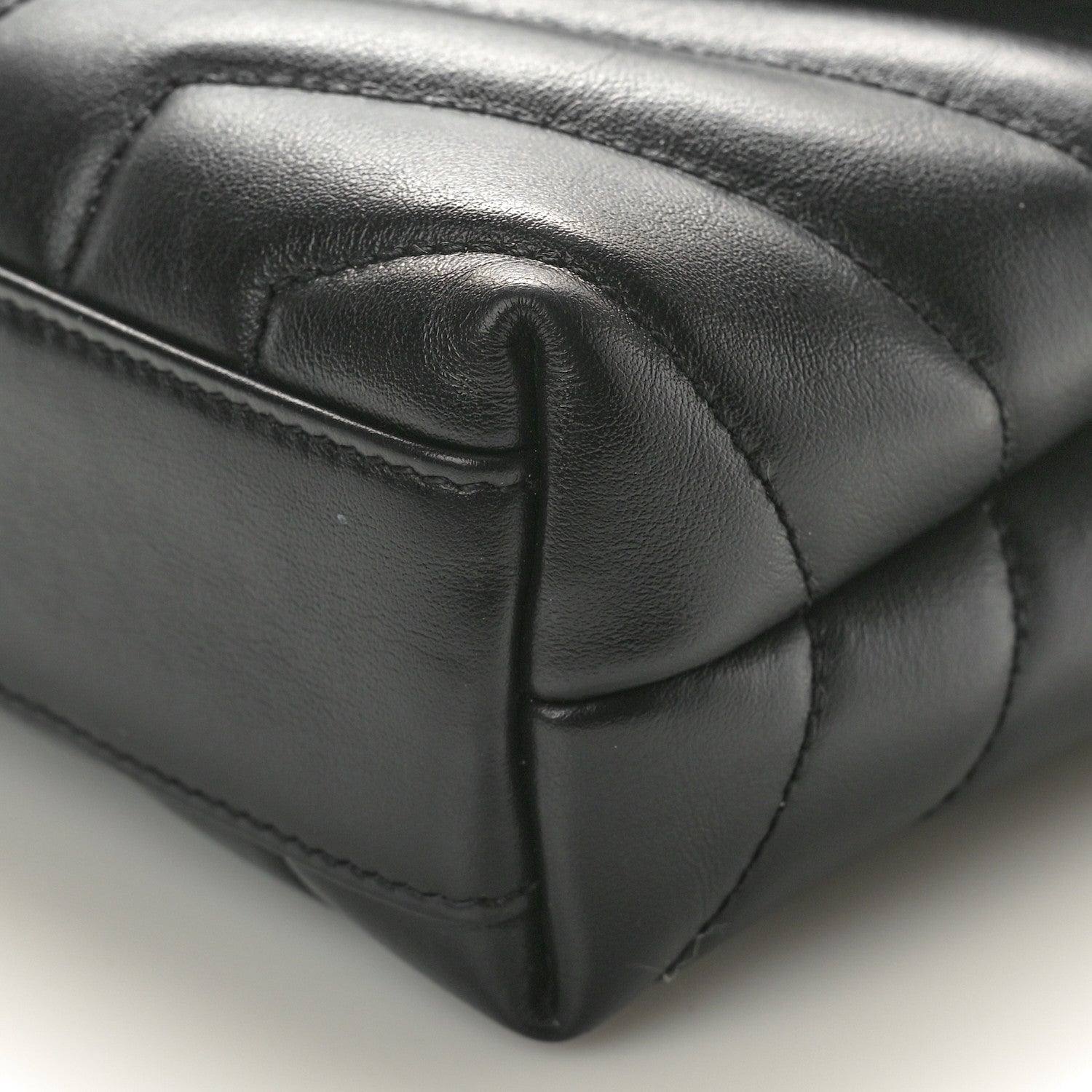 Saint Laurent Calfskin Y Quilted Monogram Monochrome Toy Loulou Crossbody Bag Black 10 of 10