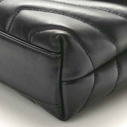 Saint Laurent Calfskin Y Quilted Monogram Monochrome Toy Loulou Crossbody Bag Black 10 of 10