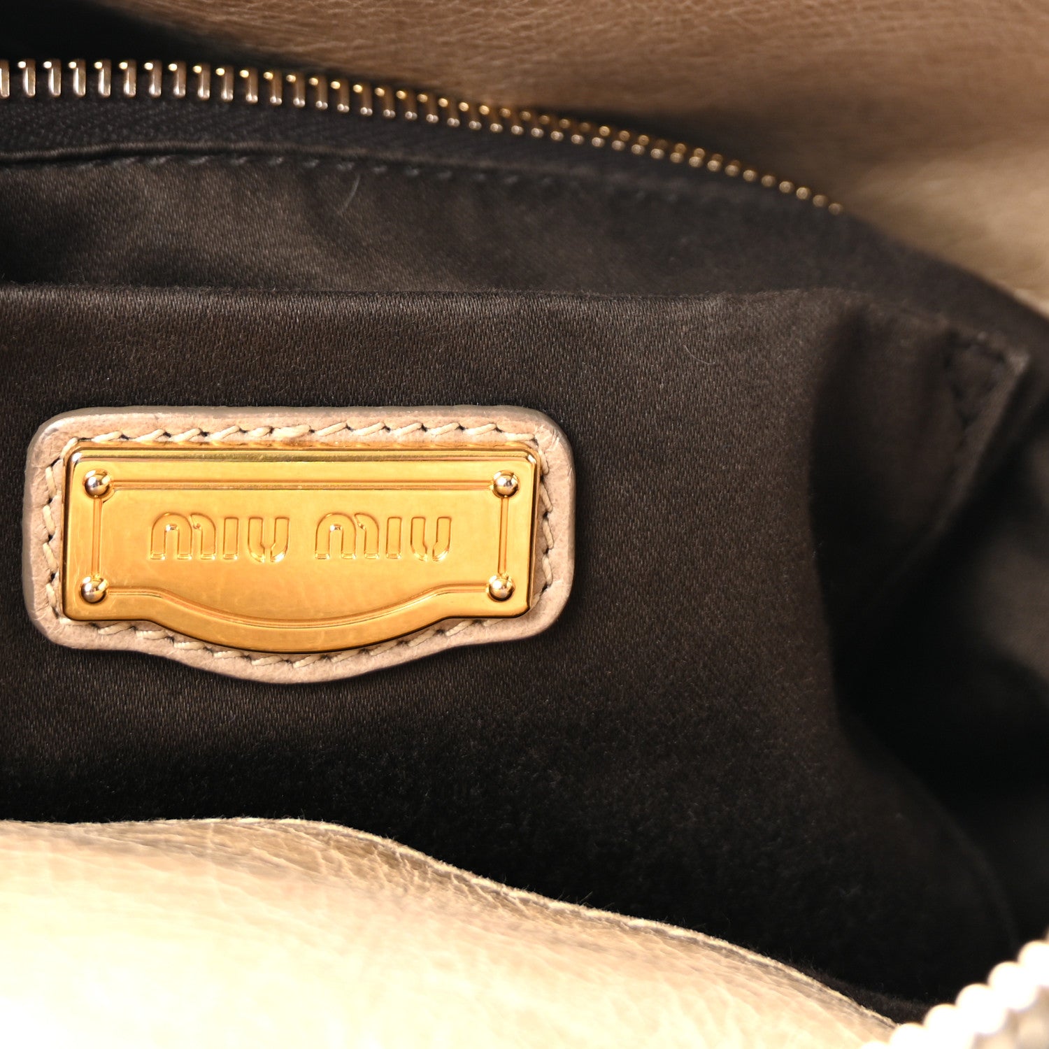 Miu Miu Vitello Lux Medium Bow Bag Grey 6 of 9