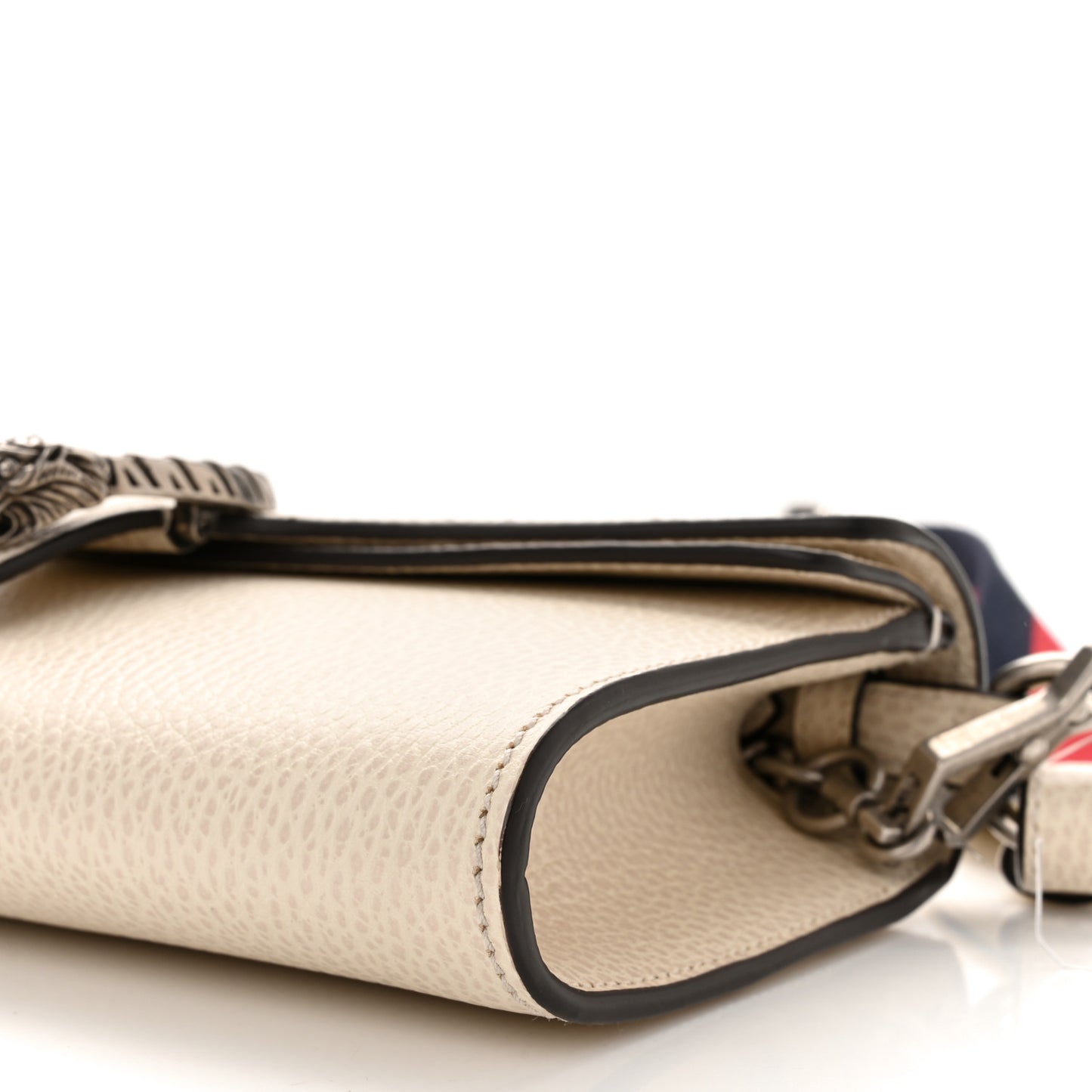 Dollar Calfskin Web Small Dionysus Crossbody Bag Mystic White