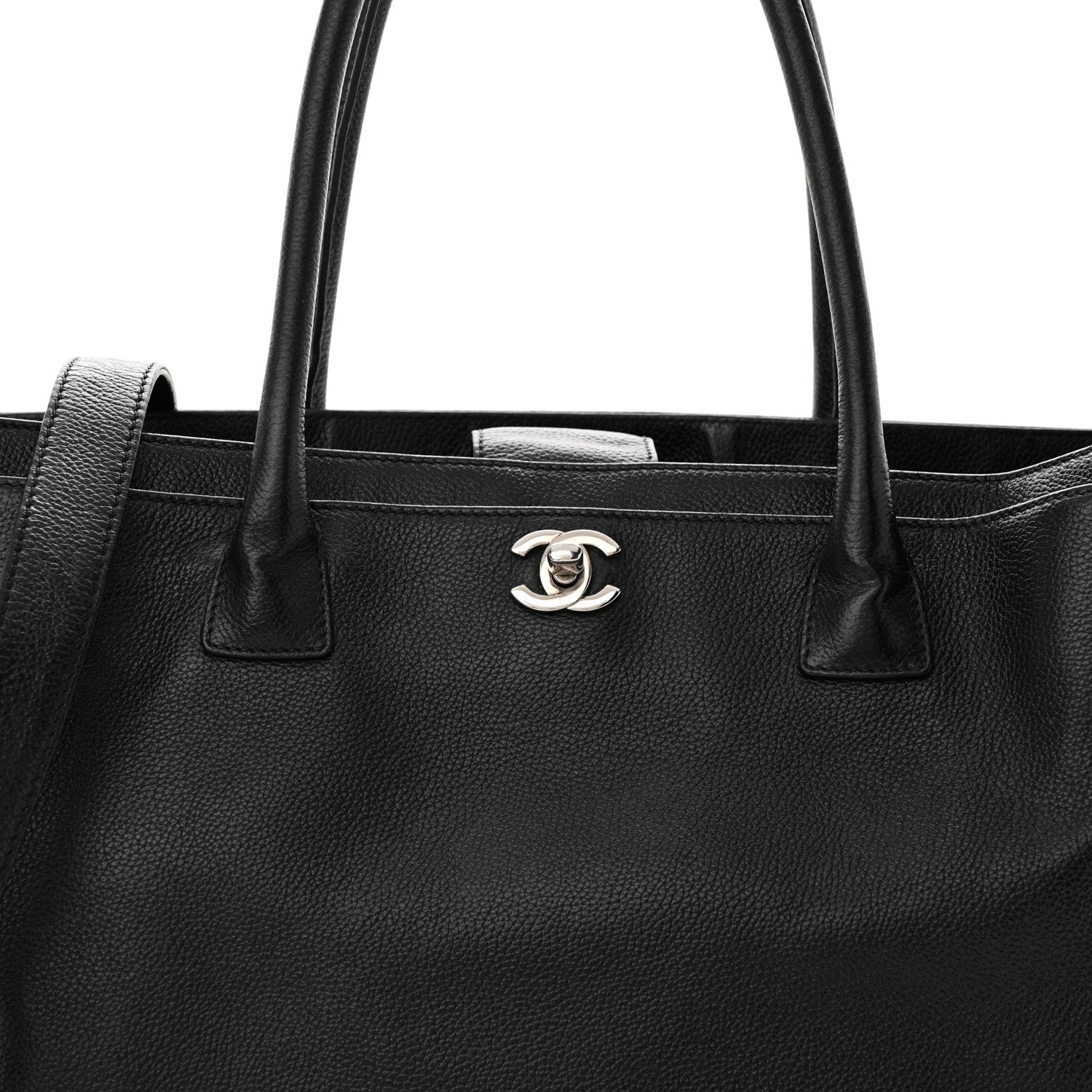 Chanel Calfskin Cerf Executive Shopper Tote Black 8 of 14