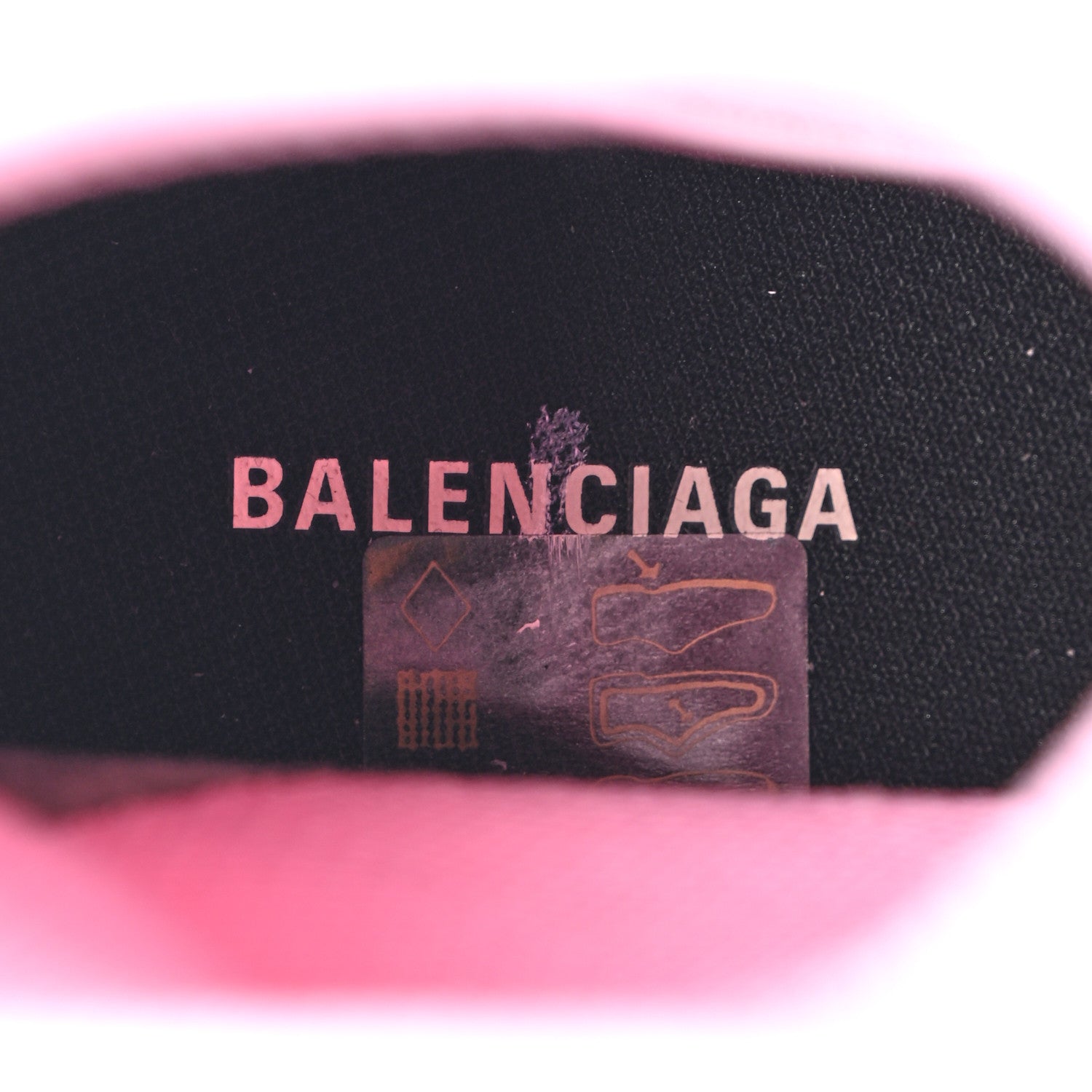 Balenciaga Neoprene Knit Womens Speed Graffiti Sneakers 36 Light Pink White Black 7 of 11